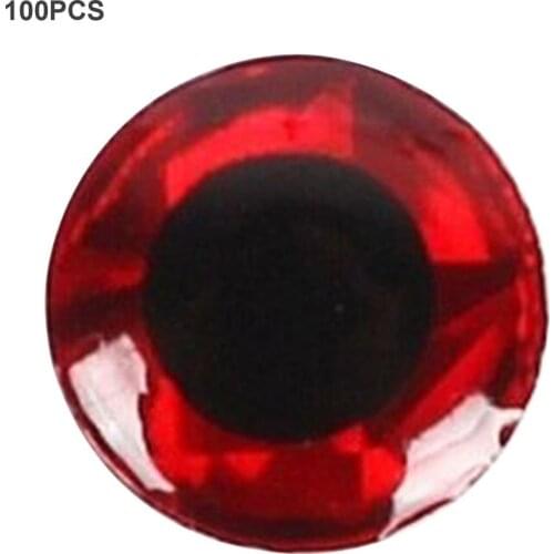 Fishing Lure Eyes 100pcs/set 3D Simulation Fly Fishing Crankbait Minnow Artificial Fish Eyes Silver/Red/Gold 4mm/5mm/6mm
