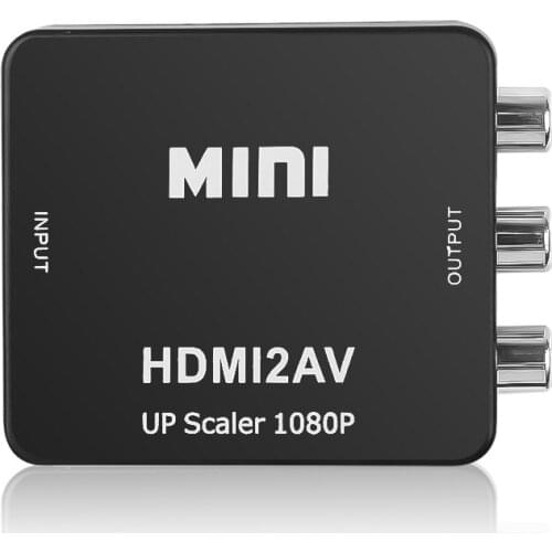 Kebidu Full HD 1080P AV to HDMI-compatible Converter AV 3RCA Adapter Composite CVBS to HDMI-compatible AV2HDMI Audio Converter