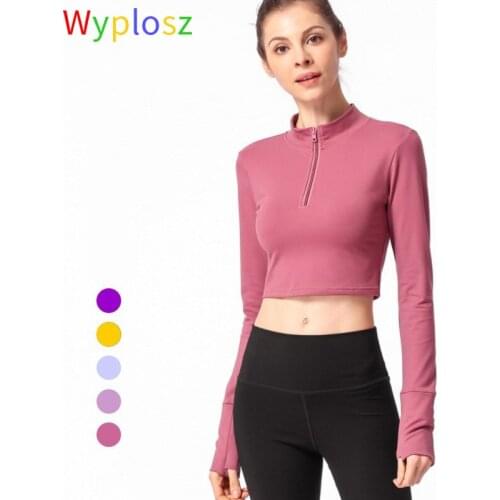 Wyplosz Yoga Long Sleeve Crop Top Yoga Shirts Womens Sportswear Workout Shirts For Women Gym Yoga Top Crop Women Sport Fitness