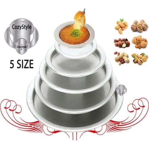 Kunefe Serving Plate Presentation Dessert Service Famous Tray Turkish Traditional Dish Stainless Aluminum Kunafa Kataifi Knafe