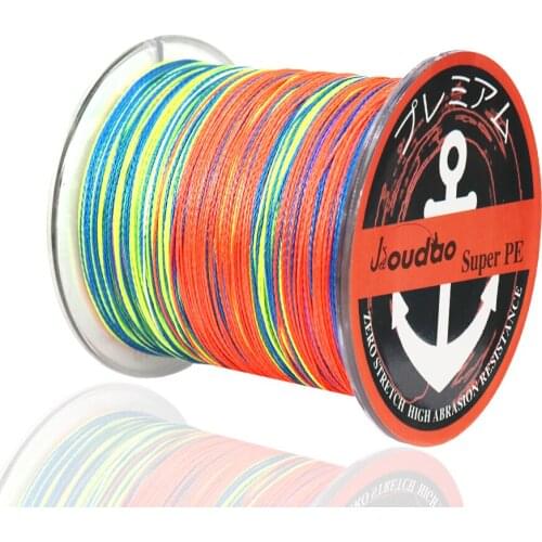 Jioudao Series 300M/500M/1000M/1500M Fishing Line 10-100LB Braided Line Smooth Multifilament PE Fishing Line for Carp Fishing