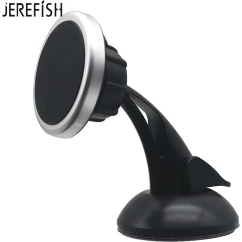 JEREFISH Magnetic Dashboard Car Phone Holder Mount Windshield Car Cradle with Sticky Suction Cup for iPhone Samsung GPS Devices