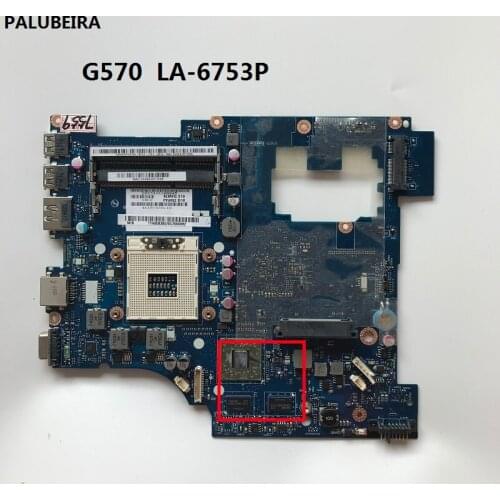 PALUBEIRA For G570 Laptop Motherboard PIWG2 LA-6753P HM65 DDR3 Fully Tested Free Shipping