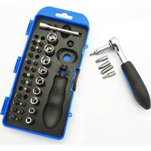 38 In 1 Combination 1/4 inch Ratchet Sockets Wrenches Electrical Tool Kit Screwdrivers Hand Tools Set Interchangeable