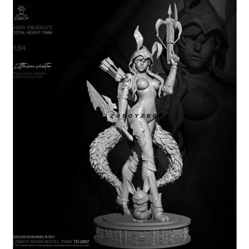 75mm 1/24 Resin model kits figure beauty colorless and self-assembled TD-2807