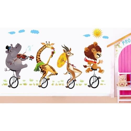 Lovely animal Pattern Wall Sticker for Kids Room Home Decor cute Wall Decal Children Poster Baby House 60x90cm cp1695