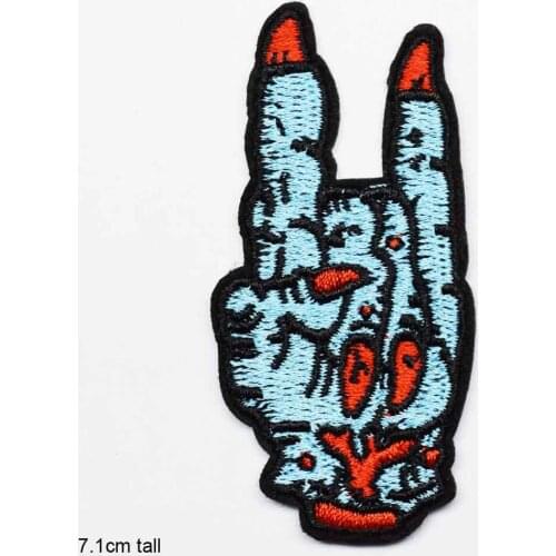 Girl Zombie Fingers Iron On Embroidered Clothes Patches For Clothing Stickers Garment Wholesale