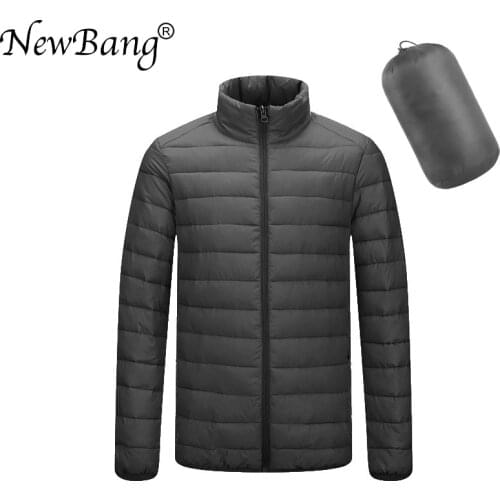 NewBang Mens Cotton Coat Ultra Light Cotton Jacket Men Waterproof Warm Lightweight Overcoat WIth Carry Bag