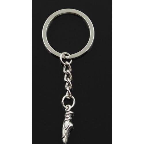 New Fashion Keychain 23x6x4mm Ballet Shoes Pendants DIY Men Jewelry Car Key Chain Ring Holder Souvenir For Gift