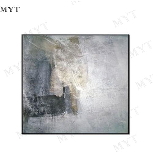 Original Artist drawing Handpainted Oil Painting Abstract gray Pictures on Canvas Wall Art for living room Home Decor no Framed