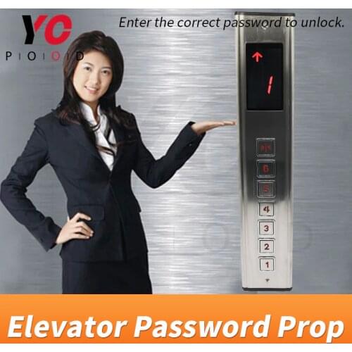 YOPOOD Elevator Password Prop Escape Room Game Real life input correct password to make display screen go from 1 to 6 then open