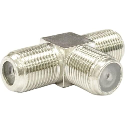 5pcs F Female switch 2xF Female RF coax adapter T type splitter for CATV British system