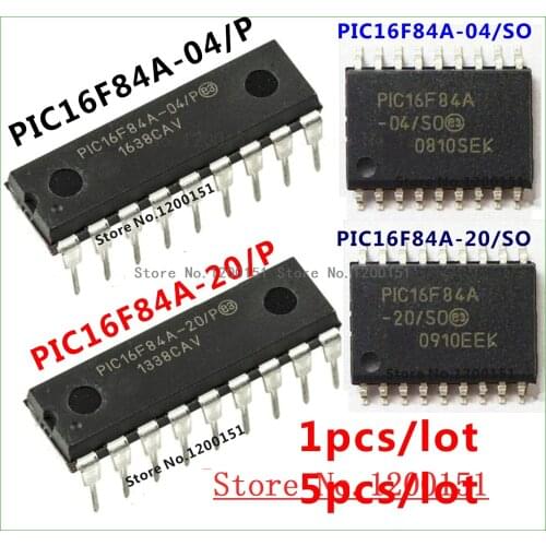 PIC16F84A PIC16F84A-04/P PIC16F84A-20/P DIP18 PIC16F84A-04/SO PIC16F84A-20/SO SOP18