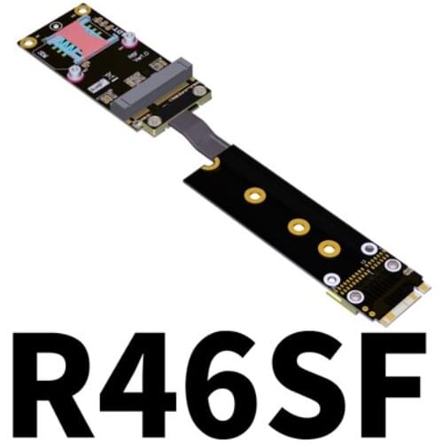 R45SF M.2 NGFF NVMe To M.2 WiFi Key A E extender Extension Cable , R46SF M.2 NGFF NVMe to mini PCIe Mpcie