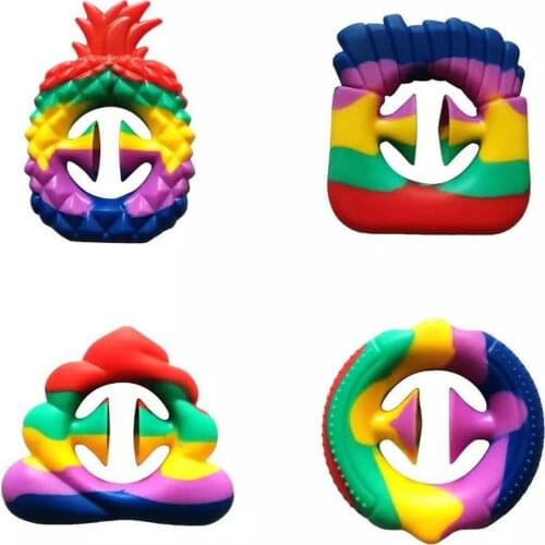 Rainbow Snaps Antistress Simple snapperz Anti-stress Reliever Sensory Finger Hand Grip антистрес Fidget Silicone snapperz Grip