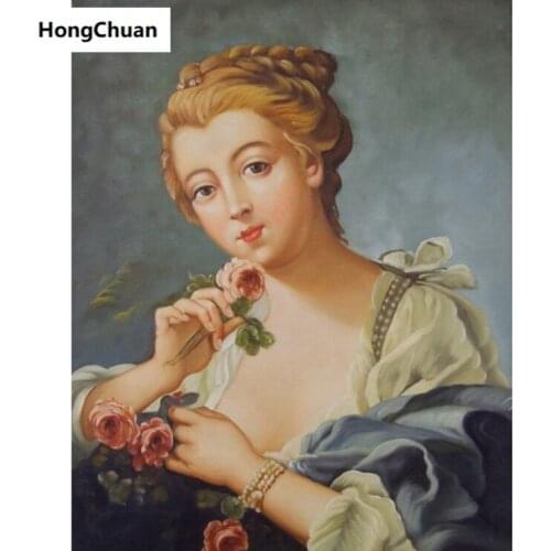 Retro woman figure diamond painting cross stitch needlework home decoration mural 5D DIY square/round mosaic diamond embroidery