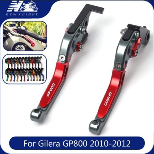 With Logo 20 Colors For Gilera GP800 2010 2011 2012 Motorcycle CNC Aluminum Adjustable Foldable Brake Clutch Lever Accessories