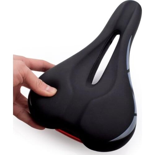 Bicycle Saddle Super Soft Shock Absorption Cushion Hollow Breathable Waterproof Mountain Bike Saddle Thickened Sponge Saddle