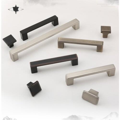 Modern Household Zinc Alloy Door Handle Shoe Cabinet Wardrobe Drawer Pulls Cupboard Knob Wine Cabinet Pull Hardware Supplies