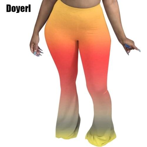 Tie Dye High Waist Flare Pants Women Trousers Pants Casual Streetwear Stretch Oversize Joggers Sweatpants Women Bell Bottoms