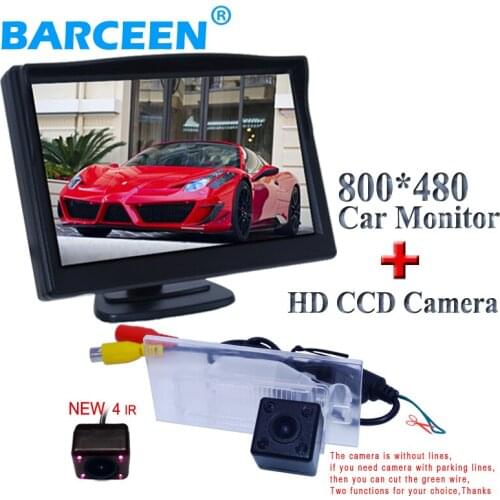 Factory sell wire car parking camera bring ir lights with In-Dash universal car assist parking monitor adapt for FIAT freemont