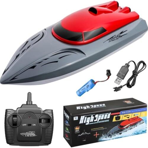 Summer Water 2.4G RC Boats Electric Smart High Speed Speedboat Yacht USB Recharge Racing Boat Model Toys For Children And Adults