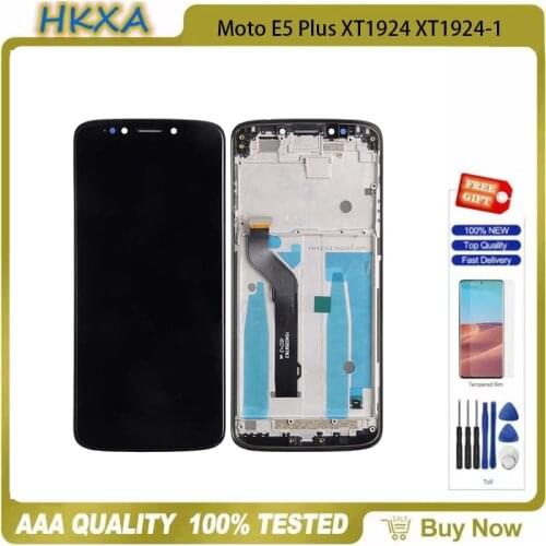 6.0" For Motorola E5 Plus XT1924-6 XT1924-7 XT1924 -8 US Version With Frame LCD Display Touch Screen Digitizer For Moto E5 Plu