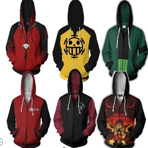 Anime One Piece Hoodies 3D Print Pullover Sweatshirt Monkey D Luffy Ace Sabo Shanks Law Battle Tracksuit Outfit Casual Outerwear