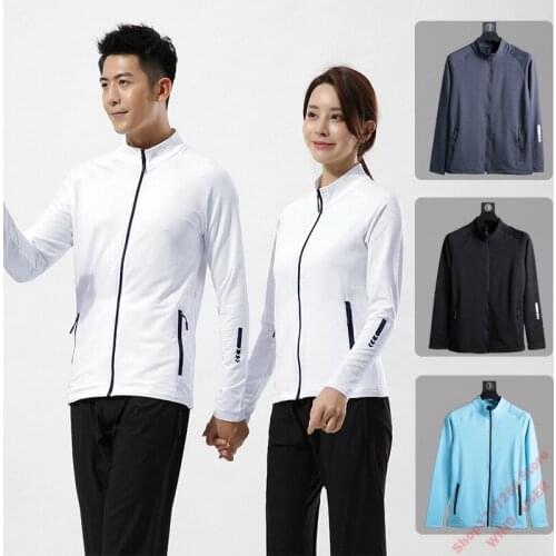 Quick-drying favors the autumn coat breathable clothes running fitness groups work clothing for men and women