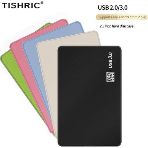 TISHRIC HDD Case For Hard Drive Box 2.5 HDD Enclosure Usb 3.0 2.0 To Sata Hard Disk Case Support 8 TB External Hard Drive Case