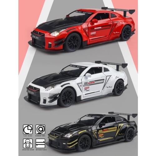 Kids Toys Nissan GTR Racing CheZhi 1:24 Alloy Car Childrens Gifts Simulation Exquisite Diecasts Toy Vehicles Collectible Model