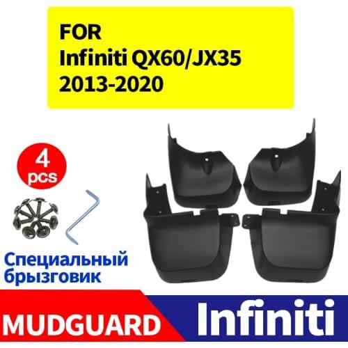 FOR Infiniti QX60 JX35 Mudguards Fender Mud Flap Guard Splash Car Accessories Auto Styline Mudflaps Front Rear 4pcs