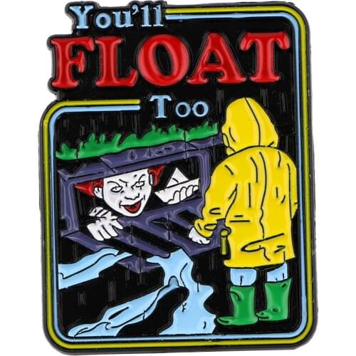 PF336 Dongmanli Horror Movie Creativity Enamel Pins Badge for Backpack Collar Lapel Pin Hat Jewelry Birthday Gifts for Friends