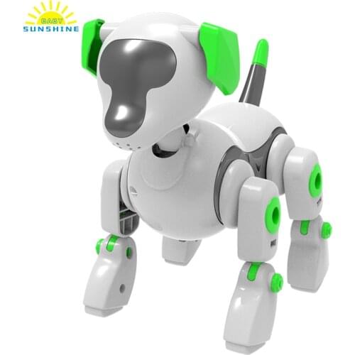 Robot Dog/Cat Toy for Kids DIY Pet Toy Remote Control Toys Interactive Toy Intelligent Educational Kids Toys for Boys Girls Gift