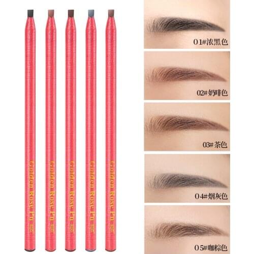 Chinese Style Eyebrow Pen Lasting Waterproof Sweatproof Eyebrow Brush Makeup Special Duckbill Eyebrow Pencil Eye Make Up TSLM1