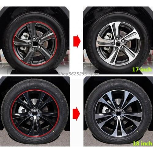 Wheel Hub Stickers for Toyota RAV4 RAV-4 2014 2015 2016 2018 Accessories Auto Wheel Carbon Fiber Protective Film Modification