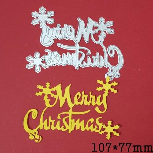 Metal Die Cut Merry Christmas Snowflake Crafts Cutting Dies Stencil For DIY Scrapbook Embossing Paper Cards Decorative Die