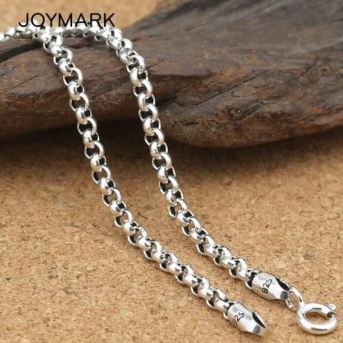 45cm-80cm Men and Women Thai Silver Necklace Sweater Chain Necklaces S925 Sterling Silver Jewelry Christmas Gift TSN313