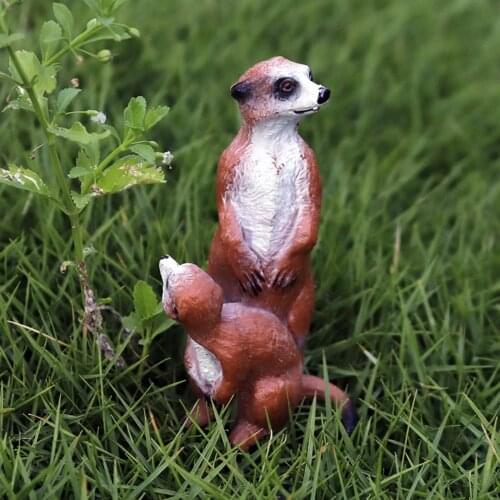 3 Pack of African Jungle Animals Toy Meerkats Figure Realistic Plastic Figurine Playset