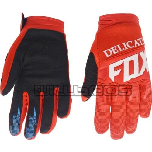Delicate Fox Dirtpaw 360/180 Race Gloves Motorbike Motocross Mountain Bicycle Racing Red Gloves Mens
