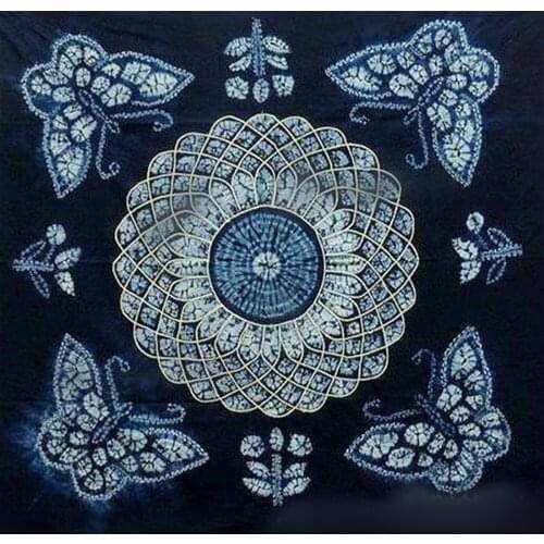 NiceRug butterfly blue Square table cloth cotton table cloth various size available Environmental antependium