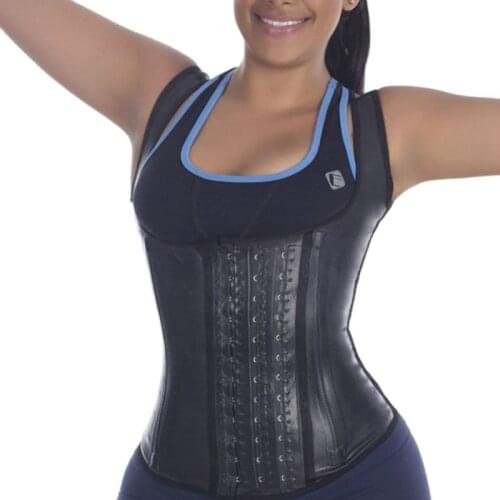 Gaine Amincissante Femme Latex Wide Shoulder Strap Waist Belt With Breasted Shapewear For Women