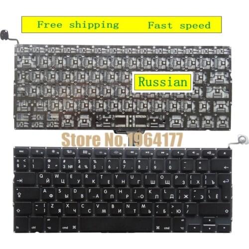 GZEELE Russian for Apple Macbook pro 13" 13.3'' A1278 Unibody MC700 MC724 MD313 2009-2013 Year RU Laptop keyboard replacement