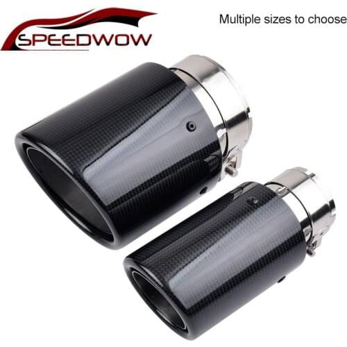 SPEEDWOW Stainless Steel Universal Exhaust Tip Matte Black Auto Styling Modification Muffler Tail Pipe Car Accessories