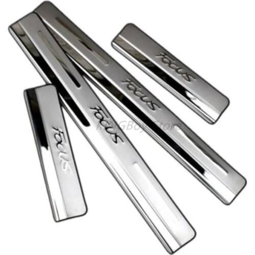 Car Styling 2005-2011 for Ford Focus 2 mk2 accessories stianlesssteel auto door sill protector scuff plate sills guard