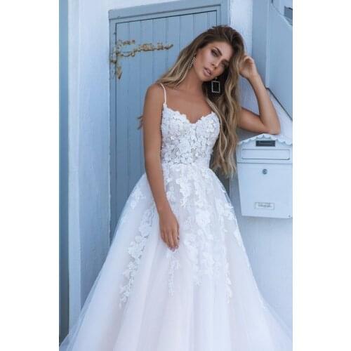 Eslieb Custom made Free Shipping A line Tulle Sweetheart court Train wedding dress 2022 Wedding dresses China
