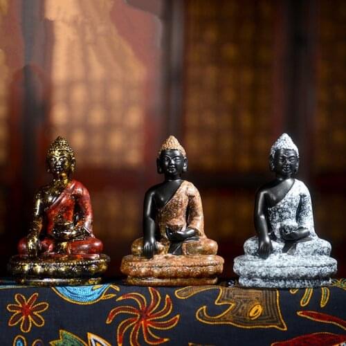 Cerámica Griotte figura de Buda budismo chino estatua India Maitrega Buda Fengshui decoración budista hogar artículo