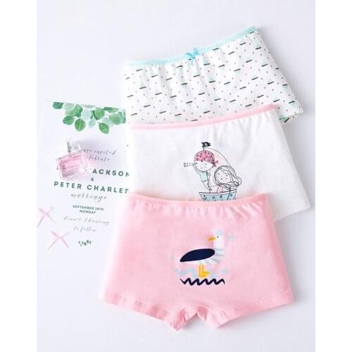 Girls Cotton Panties Lovely Printing Little Kids Soft Underwear Assorted Boyshort Child Undies For Age 3-12 yrs