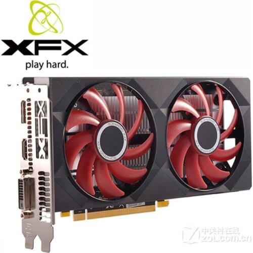 XFX RX 550 4GB Video Card GDDR5 RX550 4GB Graphics Cards For AMD RX 500 series Radeon RX 550 RX550-4GB DisplayPort HDMI DVI Used
