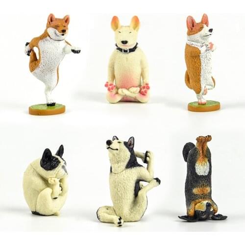 Japan capsule toys animal life funny shiba inu corgi Husky french bulldog Bull Terrier Yoga dog gashapon figures blind box